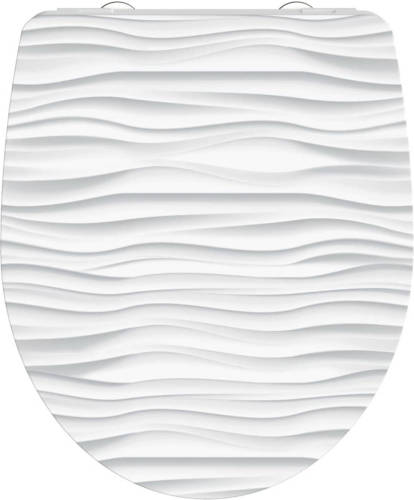 SCHÜTTE Toiletbril Met Soft-close White Wave Duroplast Wit