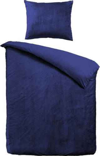 Velvet Dreams - Dekbedovertrek - Blauw - 140x200/220 + 1 Kussensloop 60x70 Cm (1-pers)