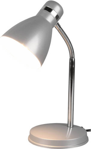BES LED Led Bureaulamp - Tafelverlichting - Trion Himaya - E27 Fitting - Rond - Mat Titaan - Aluminium