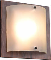 BES LED Led Wandlamp - Wandverlichting - Trion Palan - E27 Fitting - 1-lichts - Vierkant - Mat Donkerbruin - Hout