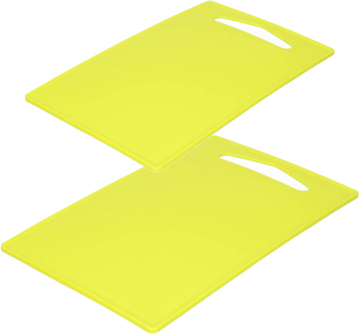 Forte Plastics Kunststof Snijplanken Set Van 2x Stuks Lime Groen 27 X 16 En 36 X 24 Cm - Snijplanken