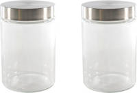 Trendoz Set Van 2x Stuks Voorraadpotten/bewaarpotten 1200 Ml Glas Met Rvs Deksel - Voorraadpot