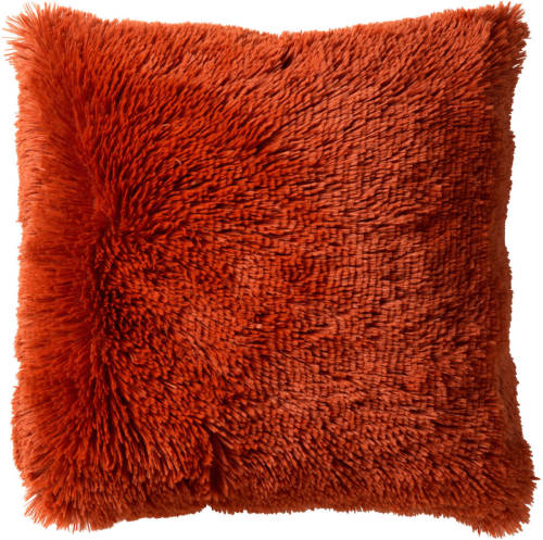 Dutch Decor - Fluffy - Sierkussen Unikleur Potters Clay 60x60 Cm - Oranje