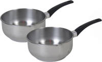 Gerim 2x Stuks Rvs Steelpannen/sauspannen Van 14 Cm - Steelpannen