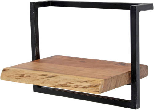 Hoyz - Wandplank Edge - 40cm - Teakhout
