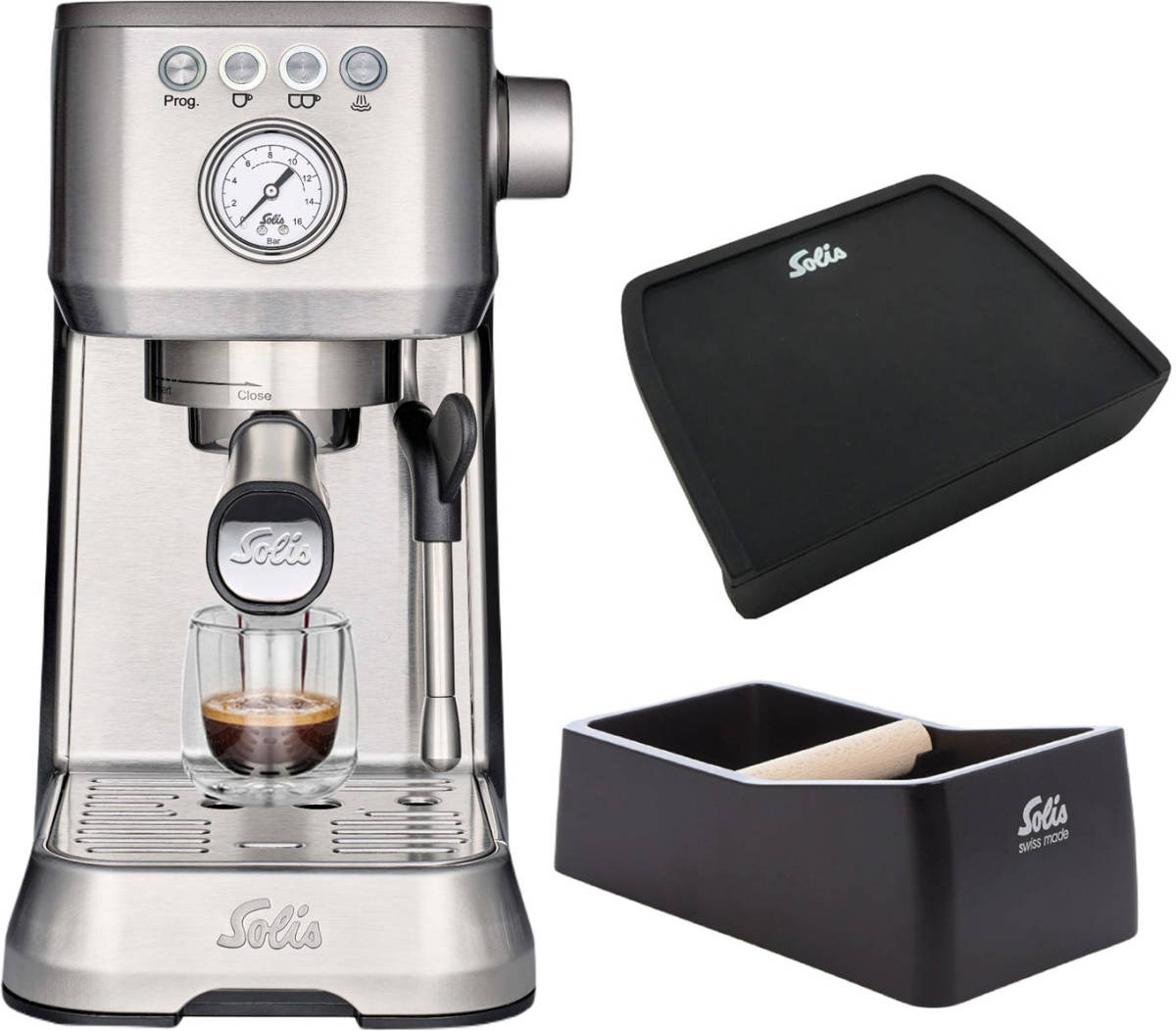 Solis Barista Perfetta Plus 1170 + Coffee Knock-box En Tamping Mat