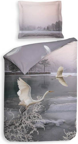 Smulderstextiel nl Heckett & Lane Wes Dekbedovertrek - 1-persoons (140x200/220 Cm + 1 Sloop) - Katoen Satijn - Light Pink