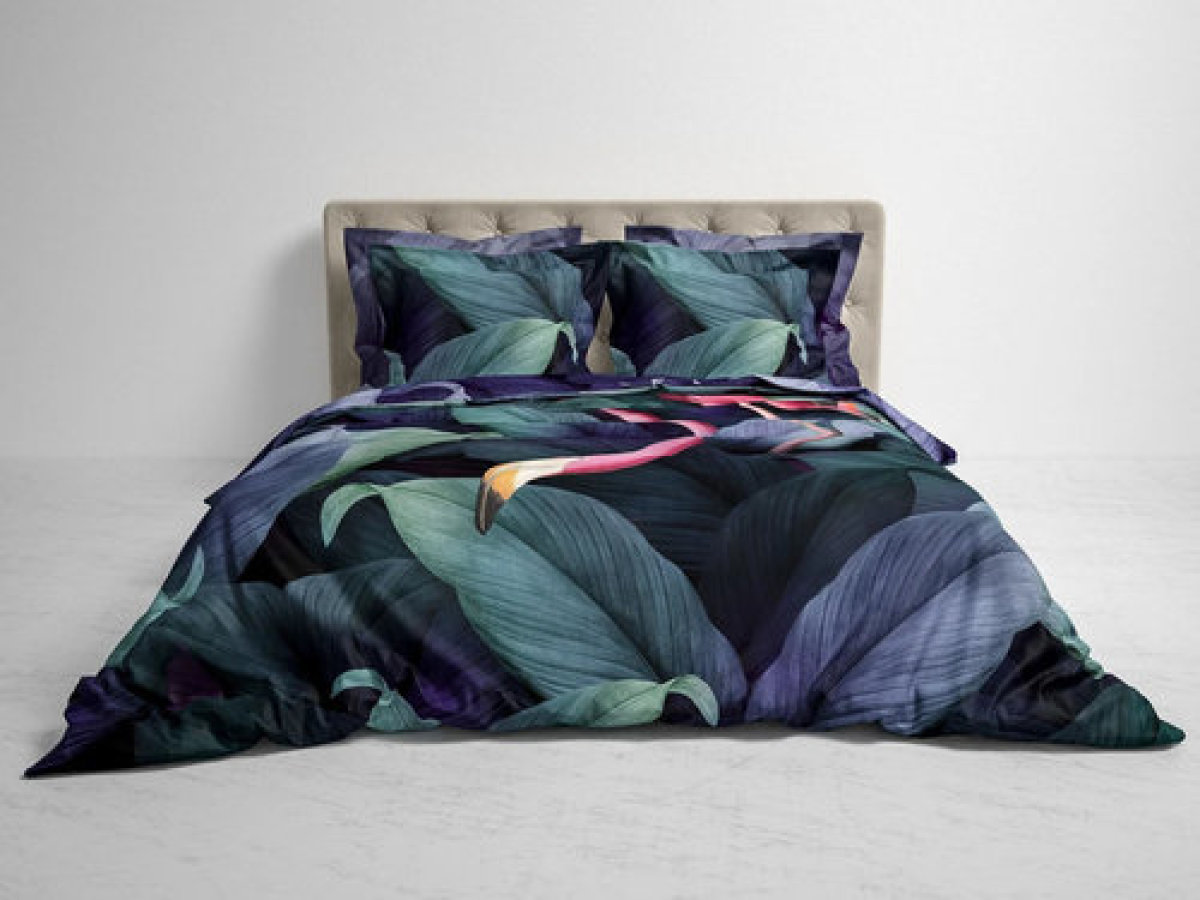 Smulderstextiel nl Heckett & Lane Byron Dekbedovertrek - 1-persoons (140x200/220 Cm + 1 Sloop) - Pu - Dark Green