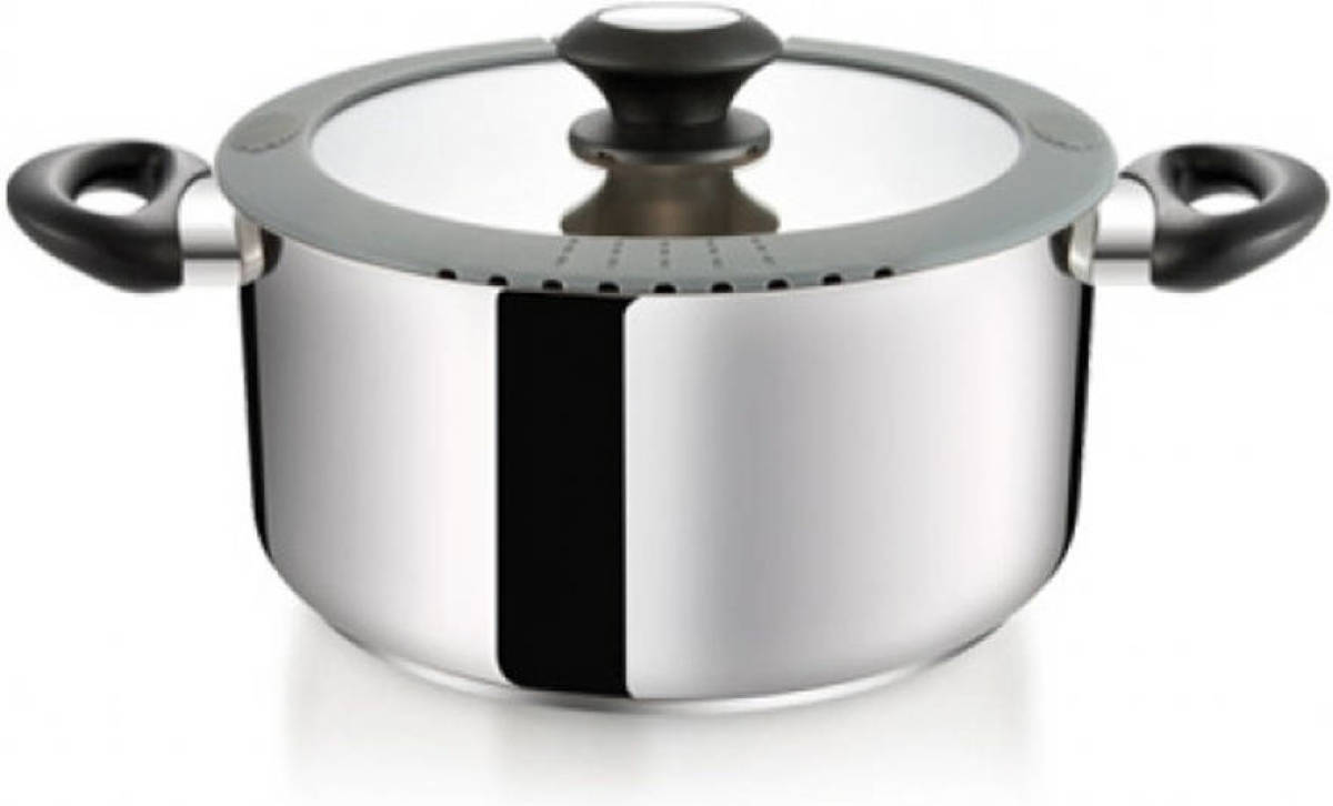 Tescoma Smartcover Kookpan Met Deksel - Rvs - Downdraft - 24 Cm