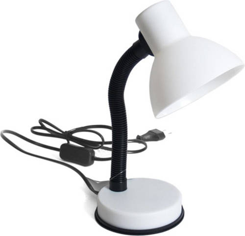 Gerim Witte Leeslamp/bureaulamp 16 X 12 X 30 Cm - Bureaulampen