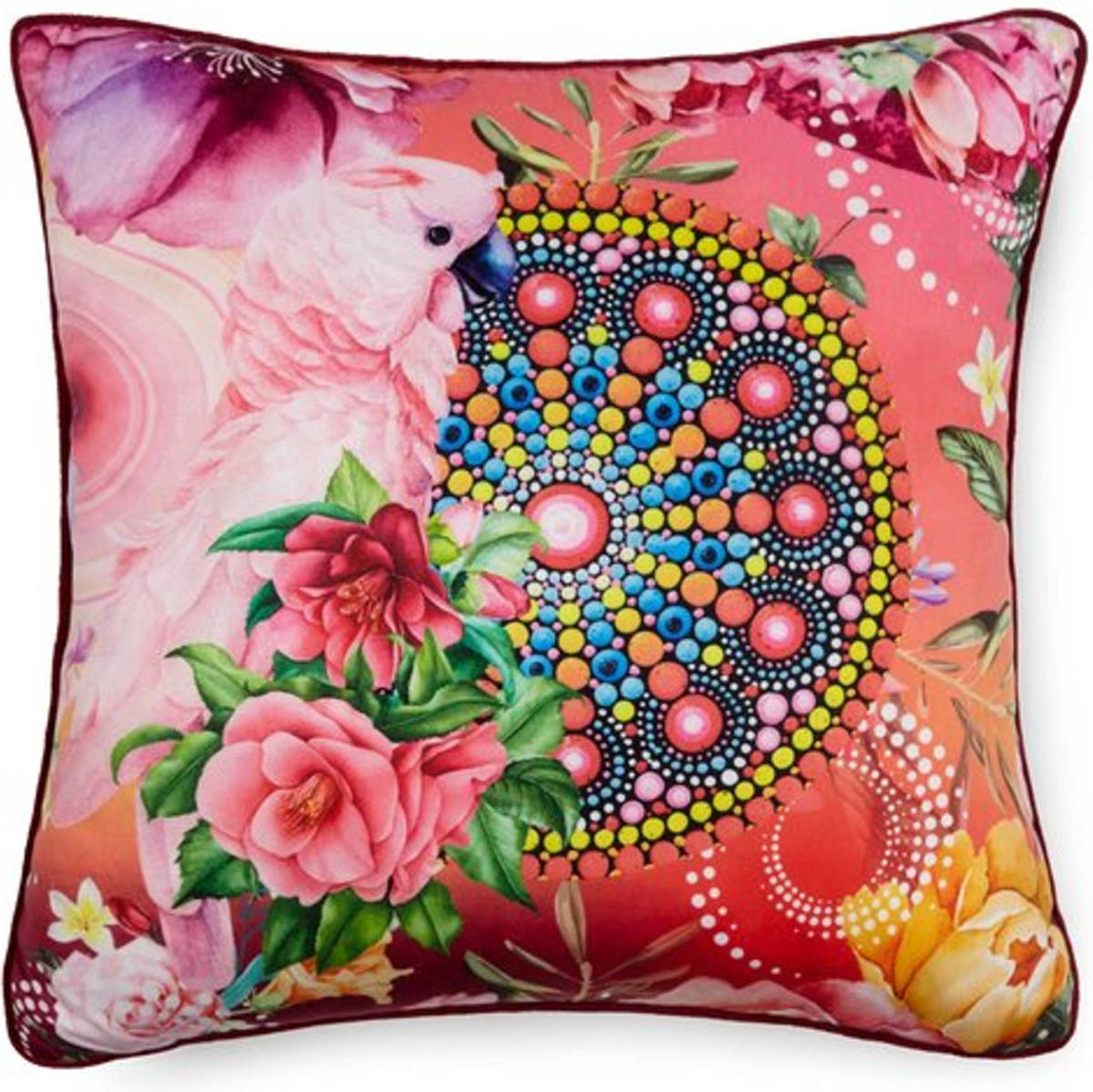 HIP Sierkussen Nevine 48 X 48 Cm Polyester Roze