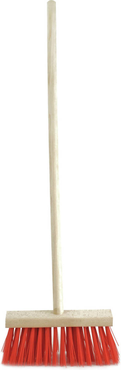 Sorx Buiten Kinderbezem Rood Met Steel 78 Cm - Bezem