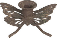 Clayre & Eef Kandelaar 7*5*3 Cm Bruin Ijzer Kaarsenstandaard