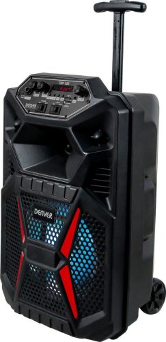 Denver Karaoke Set Incl. Microfoon En Lichteffecten - Partybox Bluetooth 100w/10w Rms - Tsp-120 - Zwart