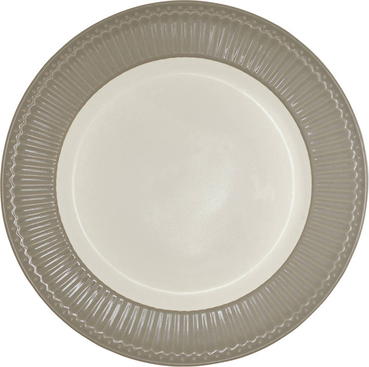 GreenGate Dinerbord Alice Warm Grijs Ø 26.5 Cm