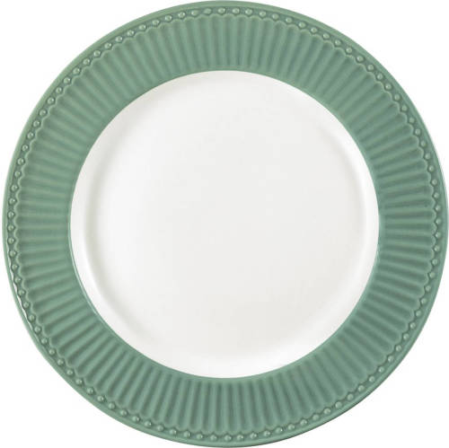 GreenGate Dinerbord Alice Dusty Green Ø 26.5 Cm