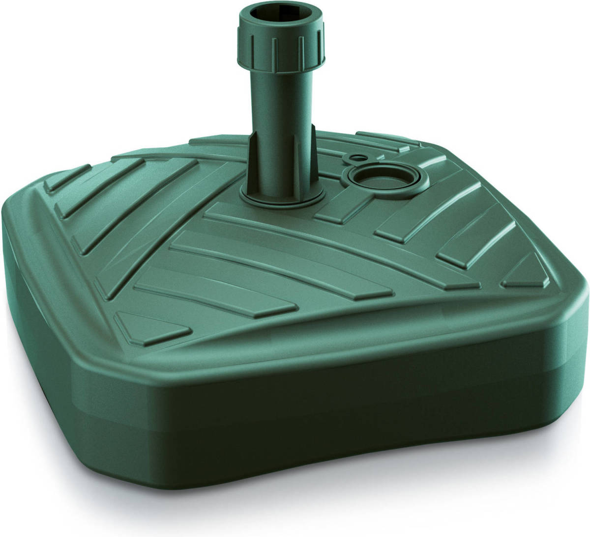 Prosperplast 1x Stuks Vierkante Kunststof Parasolvoeten Groen 12 Liter - Parasolvoeten