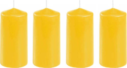 Conpax Candles 4x Stuks Stompkaars Goudgeel 10 X 5 Cm - Stompkaarsen