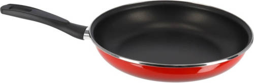 Magefesa Aluminium Koekenpan/hapjespan Merida Rood Met Anti-aanbak Laag 32 Cm - Koekenpannen