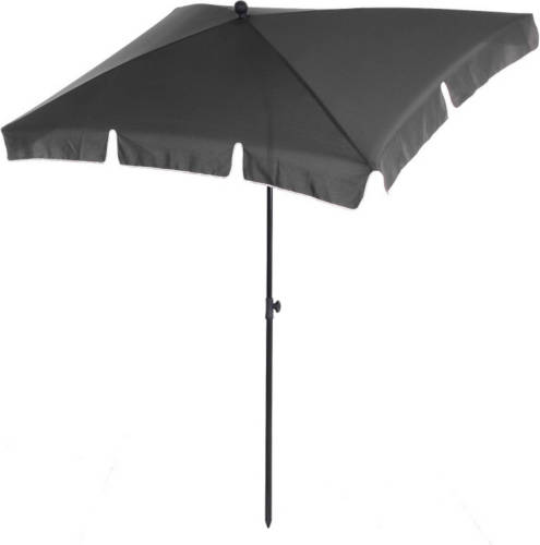 GardenGoodz Zonnescherm - Parasol - Balkon Parasol - Rechthoek - Knikbaar - 200 X 125 Cm - Grijs