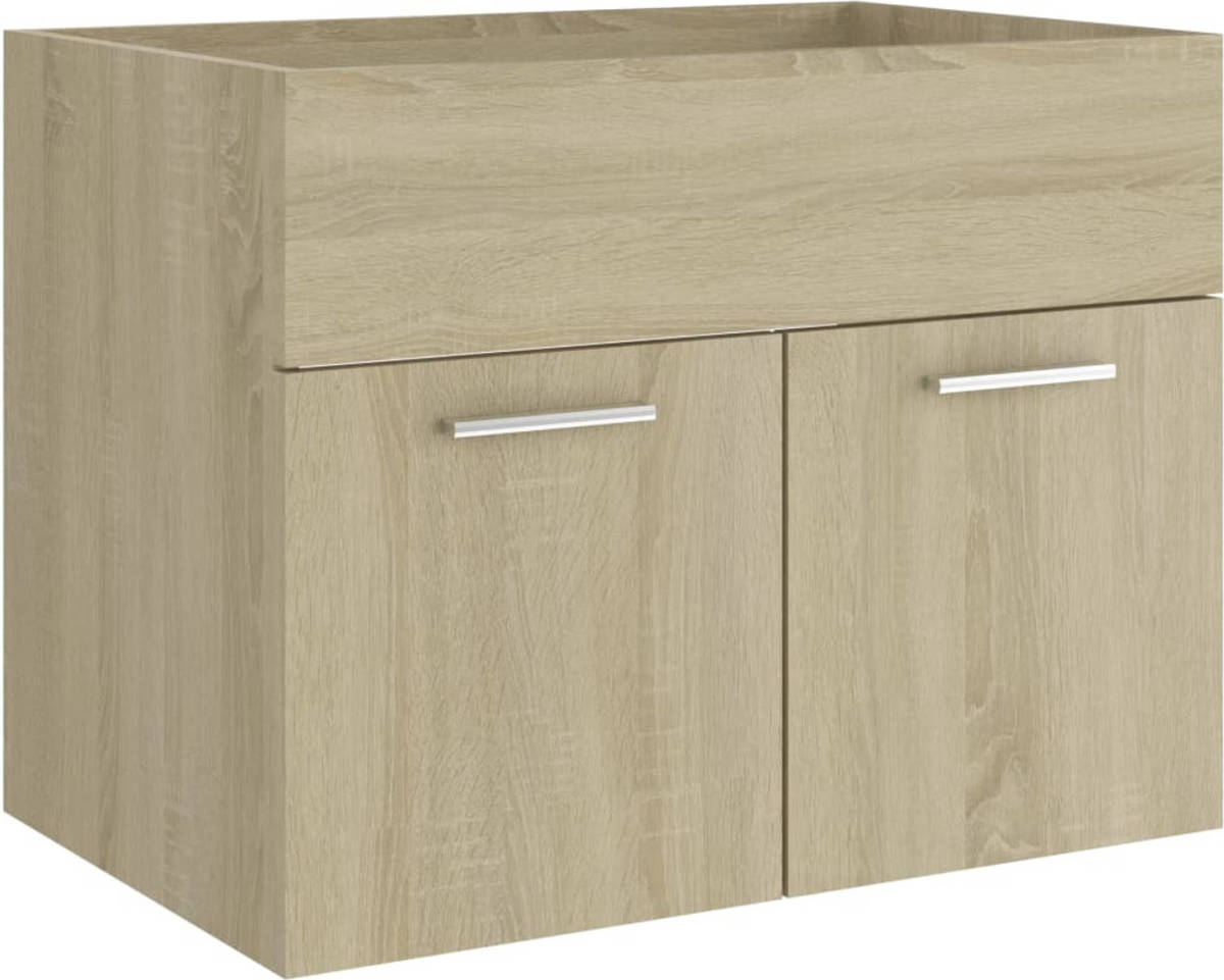 VidaXL Wastafelkast 60x38,5x46 Cm Spaanplaat Sonoma Eikenkleurig