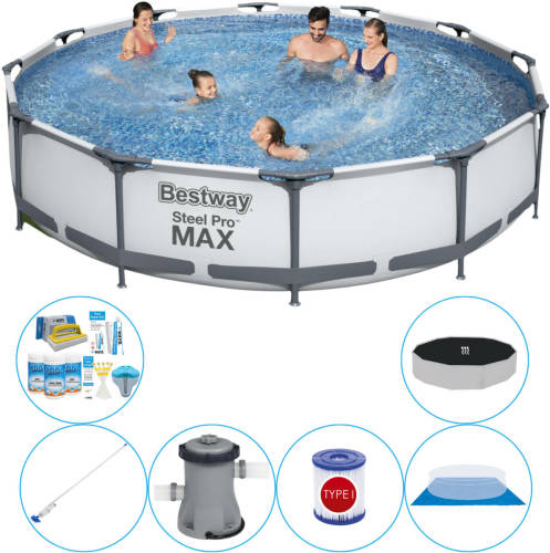 Bestway Steel Pro Max Rond 366x76 Cm - Zwembad Combinatie Pakket