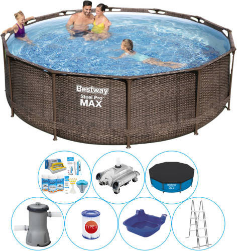 Bestway Steel Pro Max Rattan 366x100 Cm - Zwembad Combinatie Set