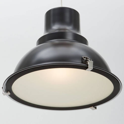 Lamponline Lightning - Industriele Hanglamp 1-l. Metaal - Zwart