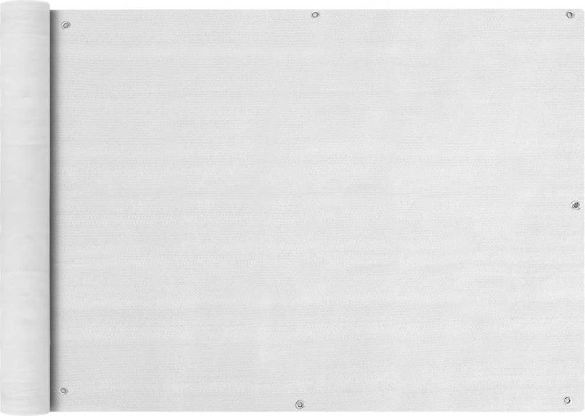 VidaXL Balkonscherm Hdpe 75x400 Cm Wit