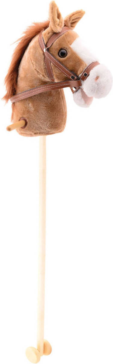 Johntoy Pluche Stokpaardje Lichtbruin 98 Cm Met Geluid - Hobbelfiguren