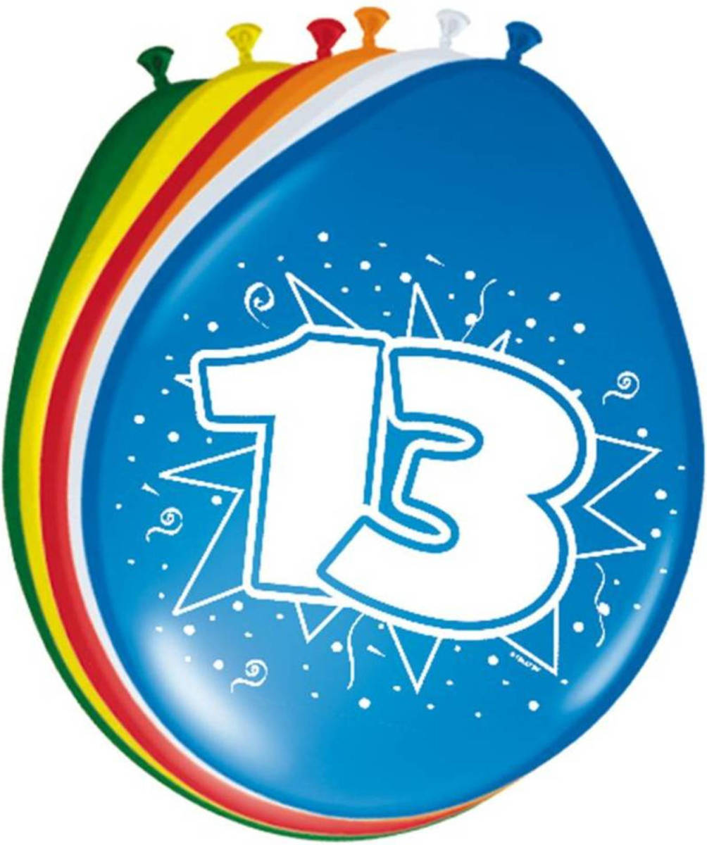 Shoppartners 13 Jaar Ballonnen - 30 Cm - 8 Stuks
