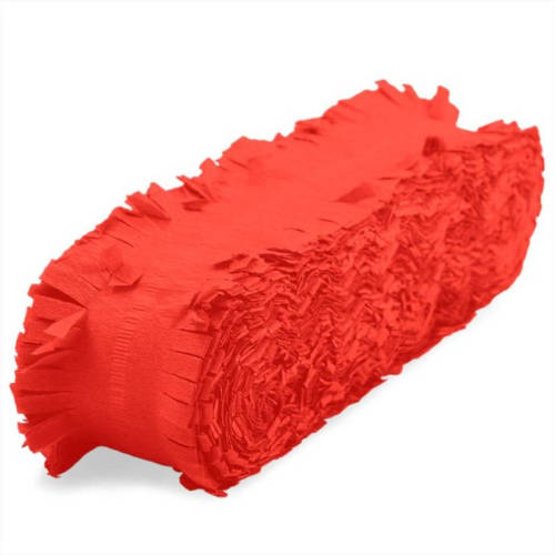 Shoppartners Crepe Papier Slinger - 24 Meter - Rood