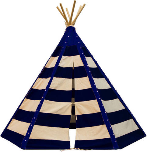 Thystoys Tipi Tent Lumo Met Led-verlichting - Blauw/wit