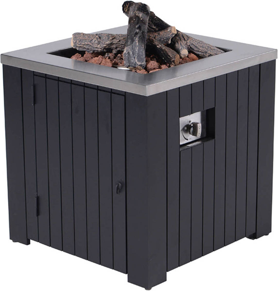 Outdoor Services Cozy Living Sfeerhaard Algiers Mat Zwart Aluminium / 60x60 Cm