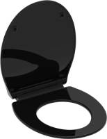 VidaXL Schütte Toiletbril Slim Black Duroplast
