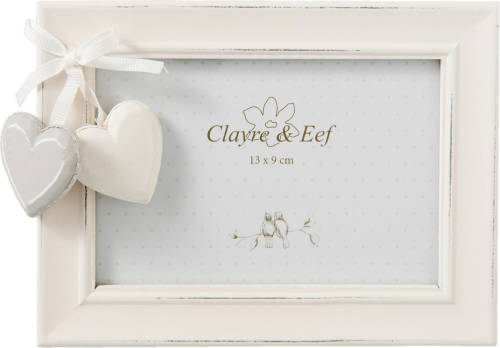 Clayre & Eef Fotolijst 16x2x12 Cm / (13x9 Cm) - Wit - Mdf