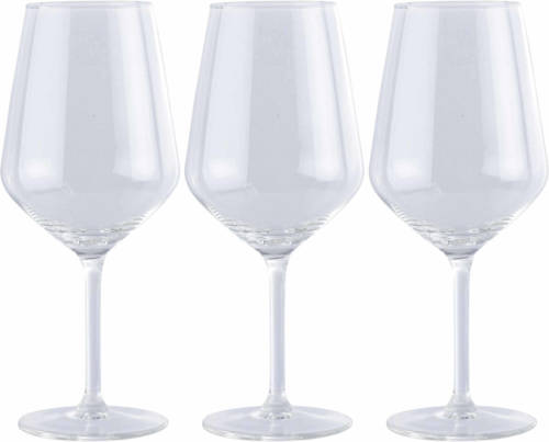 Luxury houseware 6x Stuks Wijnglazen Voor Rode Wijn 530 Ml - Wijnglazen