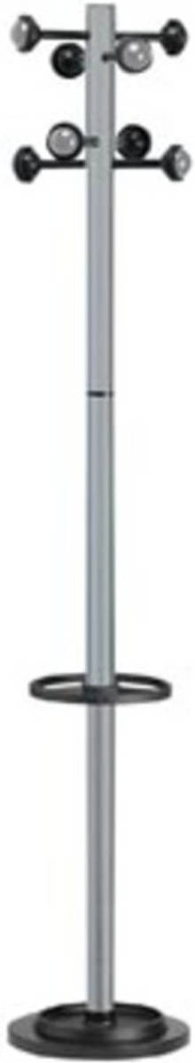 Paagman Unilux Kapstok Accueil, Hoogte 175 Cm, 8 Kledinghaken, Metaalgrijs