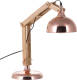 Beliani Salado - Bureaulamp-koper-rubberhout