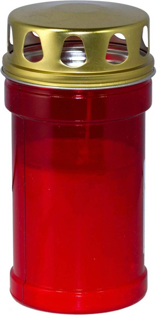 Trend Candles 1x Rode Grafkaars/gedenklicht Met Deksel 7 X 14,5 Cm 2,5 Dag - Stompkaarsen