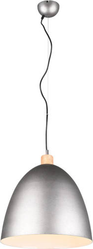 BES LED Led Hanglamp - Trion Jaguar - E27 Fitting - Rond - Mat Nikkel - Aluminium - Tot 60w