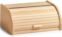 Zeller Houten Luxe Broodtrommel Met Klep/deksel 40 Cm - Broodtrommels