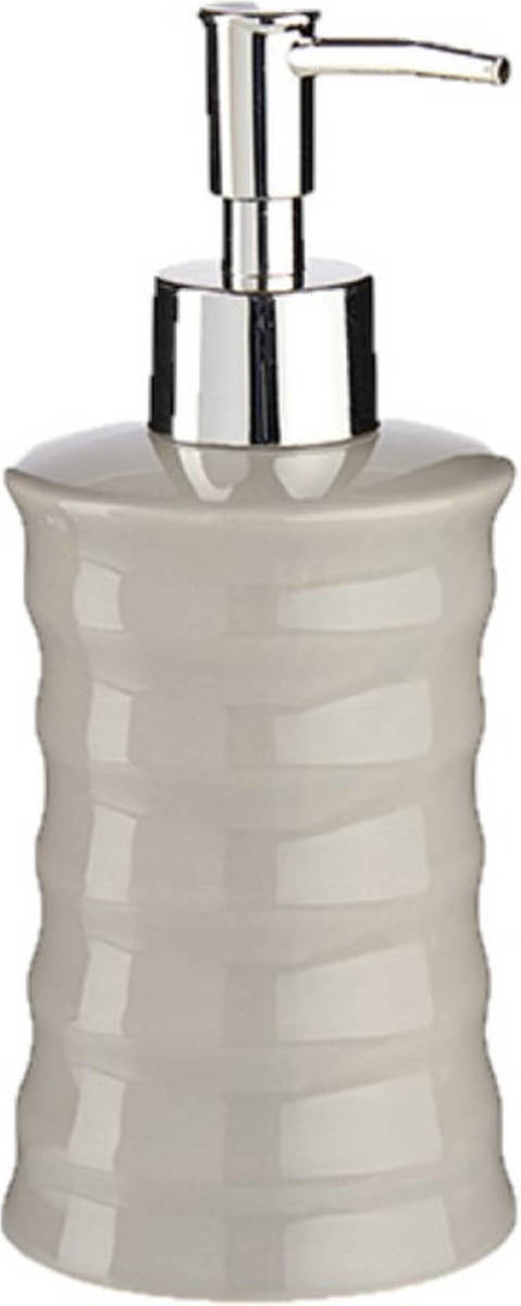 Shoppartners Zeeppompje/zeepdispenser Lichtgrijs Keramiek 18 Cm - Zeeppompjes
