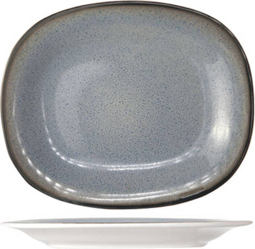 Cosy & Trendy Plat Bord Fez Blauw Ovaal 24 X 31 Cm