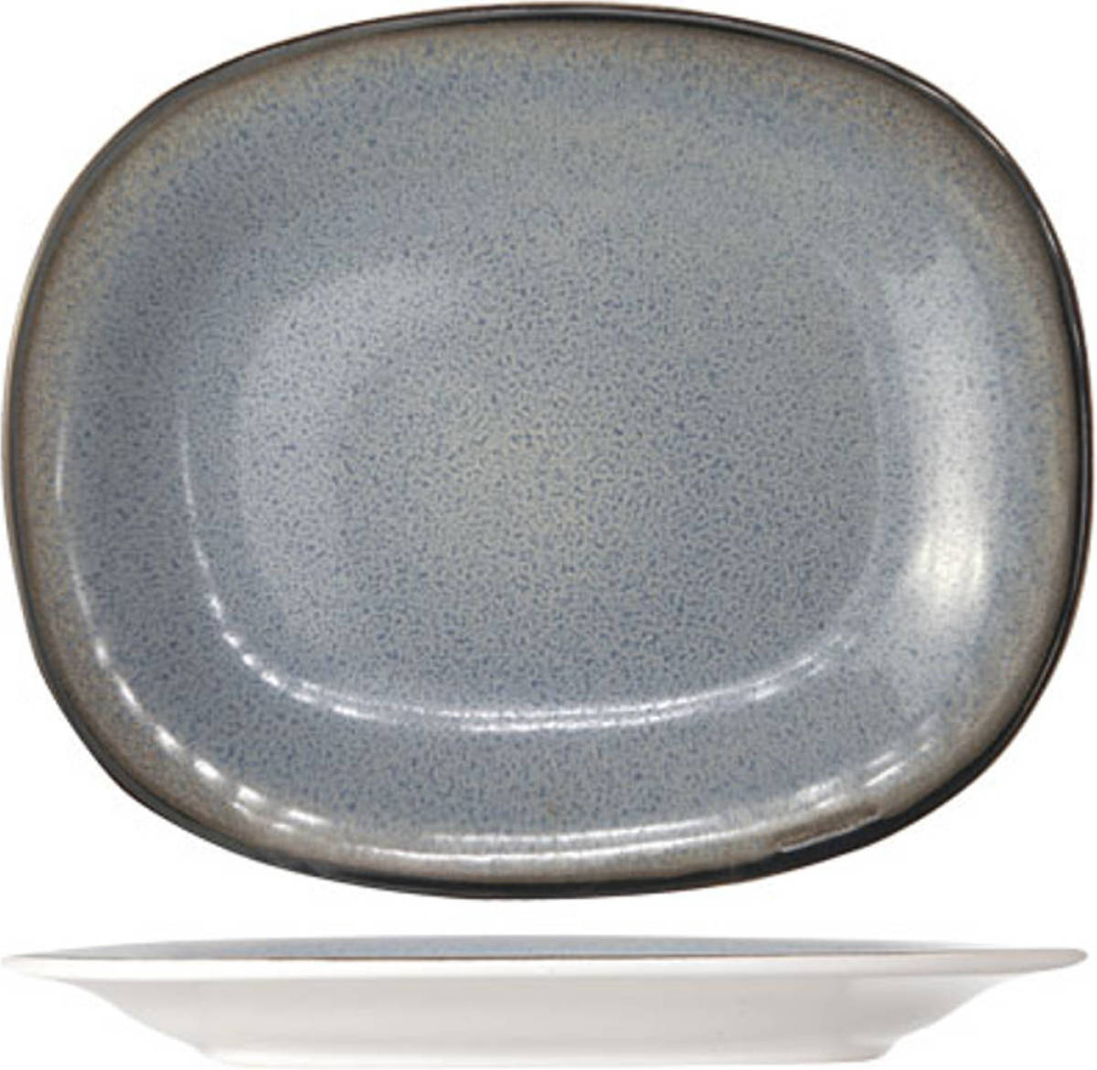 Cosy & Trendy Plat Bord Fez Blauw Ovaal 24 X 31 Cm