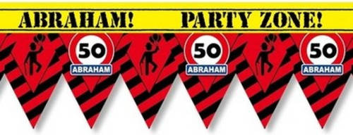 Paperdream 50 Abraham Party Tape/markeerlint Waarschuwing 12 M Versiering - Markeerlinten