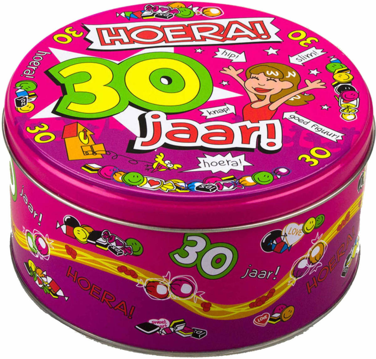 Paperdream 30 Jaar Snoeptrommel/voorraadtrommel Cadeau Voor 30e Verjaardag Vrouw - Cadeau Blikken