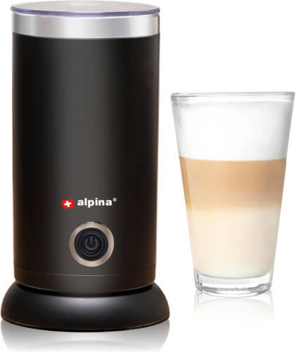 Alpina Melkopschuimer - 230v - 3-in-1 Melkschuimer - 300 Ml - Koude En Warme Melk - Verwarmen Tot 65°c - Zwart