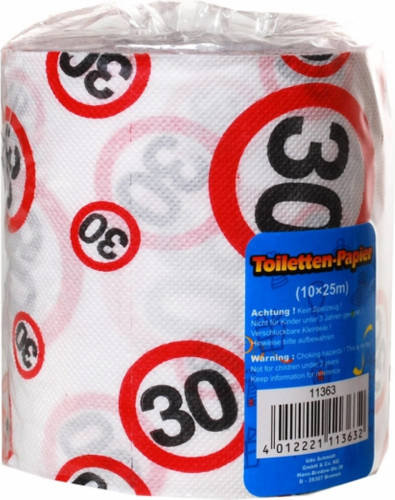 Funny Fashion Toiletpapier Rollen Voor Een 30 Jaar Verjaardag - Fopartikelen