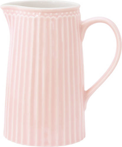 GreenGate Schenkkan / Waterkan Alice Lichtroze (1 Liter) H 17.6 Cm